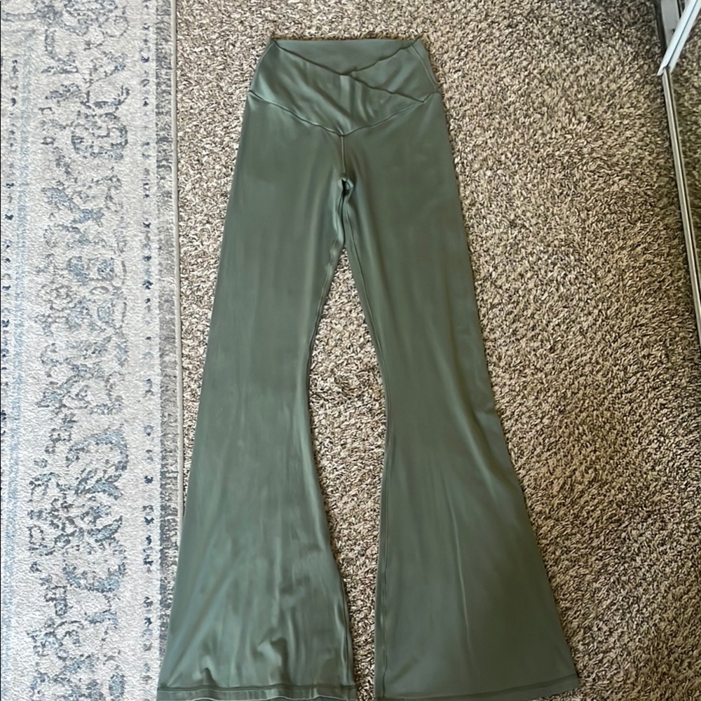 Aerie cross waisted flare leggings